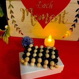 Handmade Triple wooden bracelet.